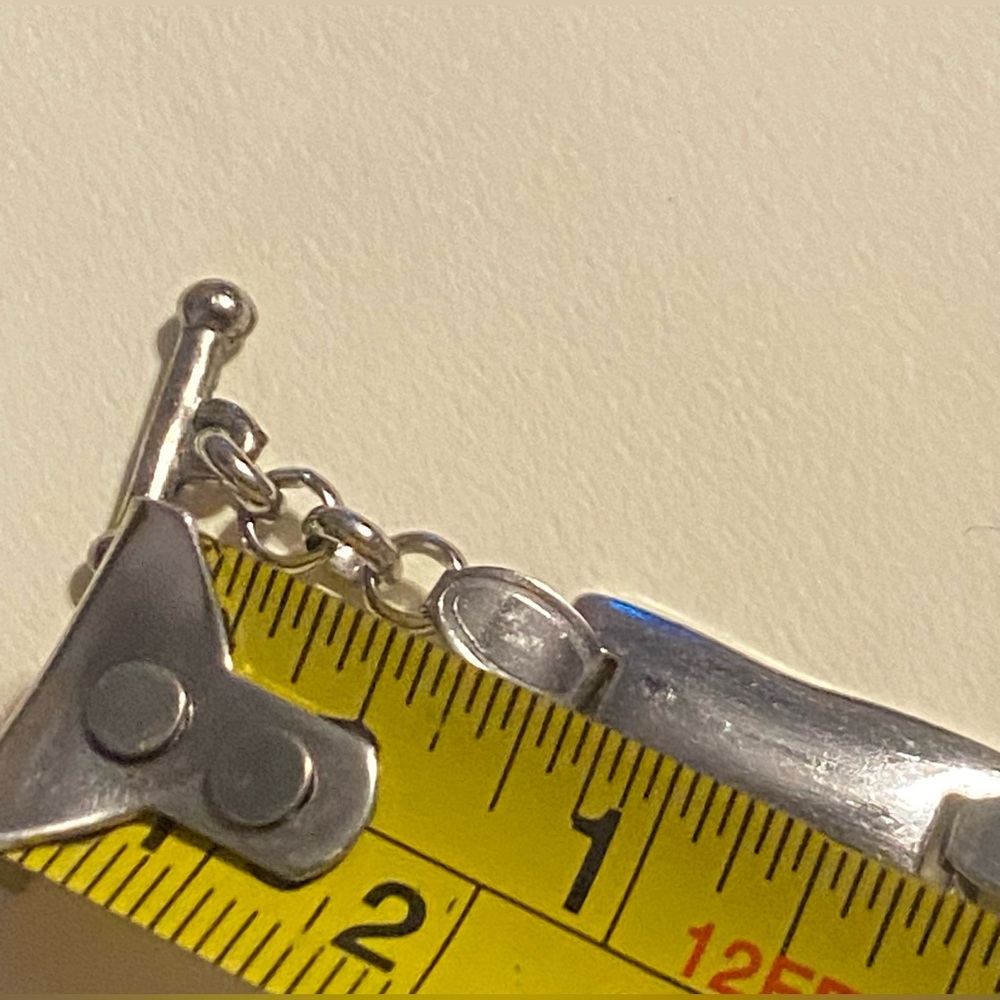 🏝️ Engraveable Silver Tone Panel Bracelet #7458 - Picture 8 of 8